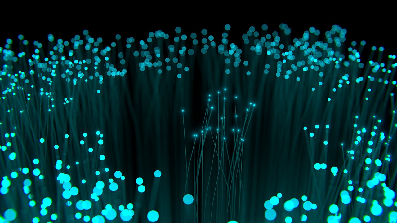 Representative image: fibre optic cables close up