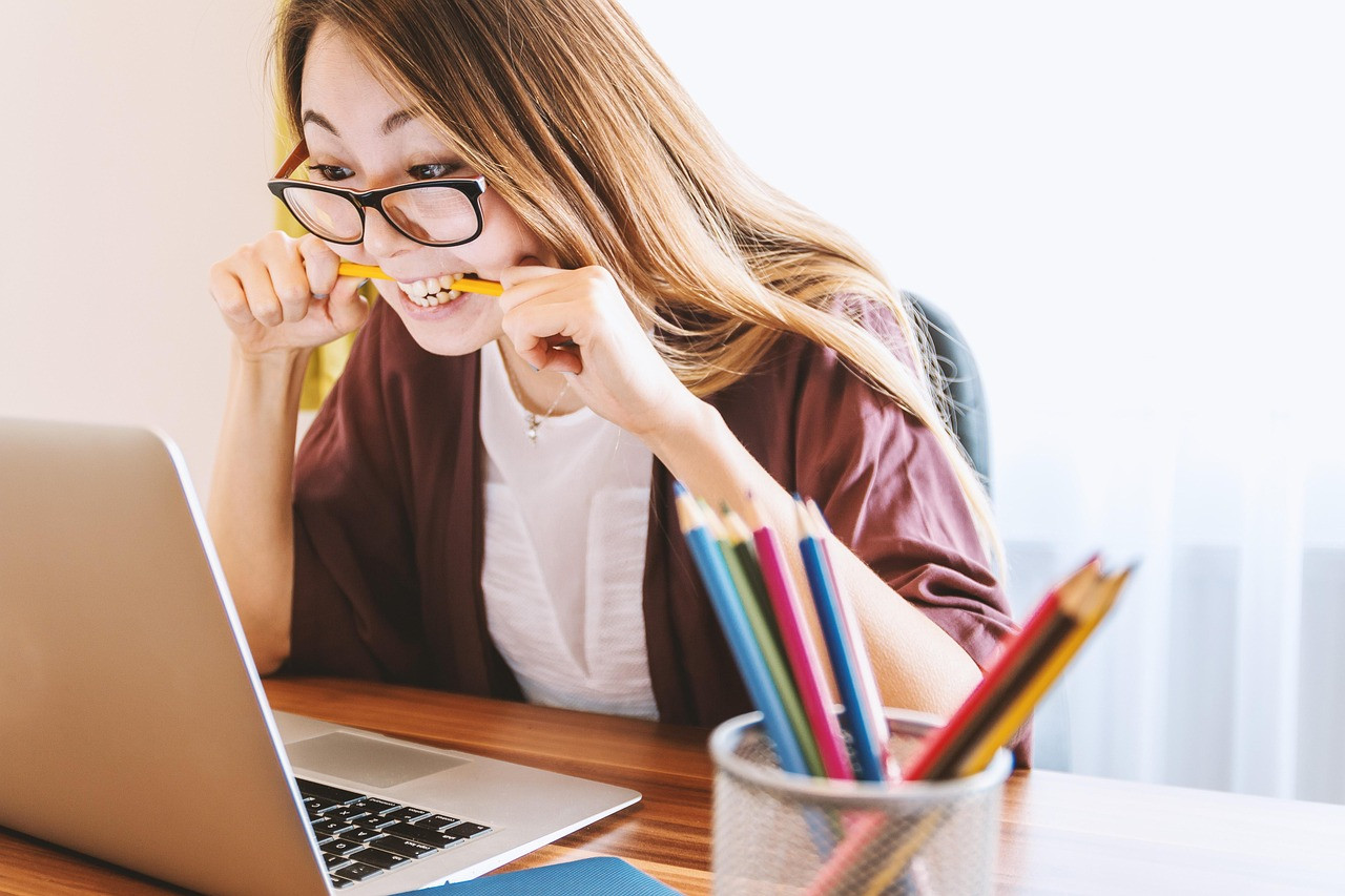 Representative image: student studying with laptop