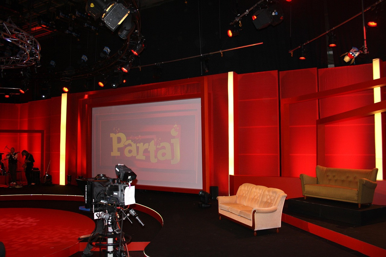 Representative image: television studio set lights