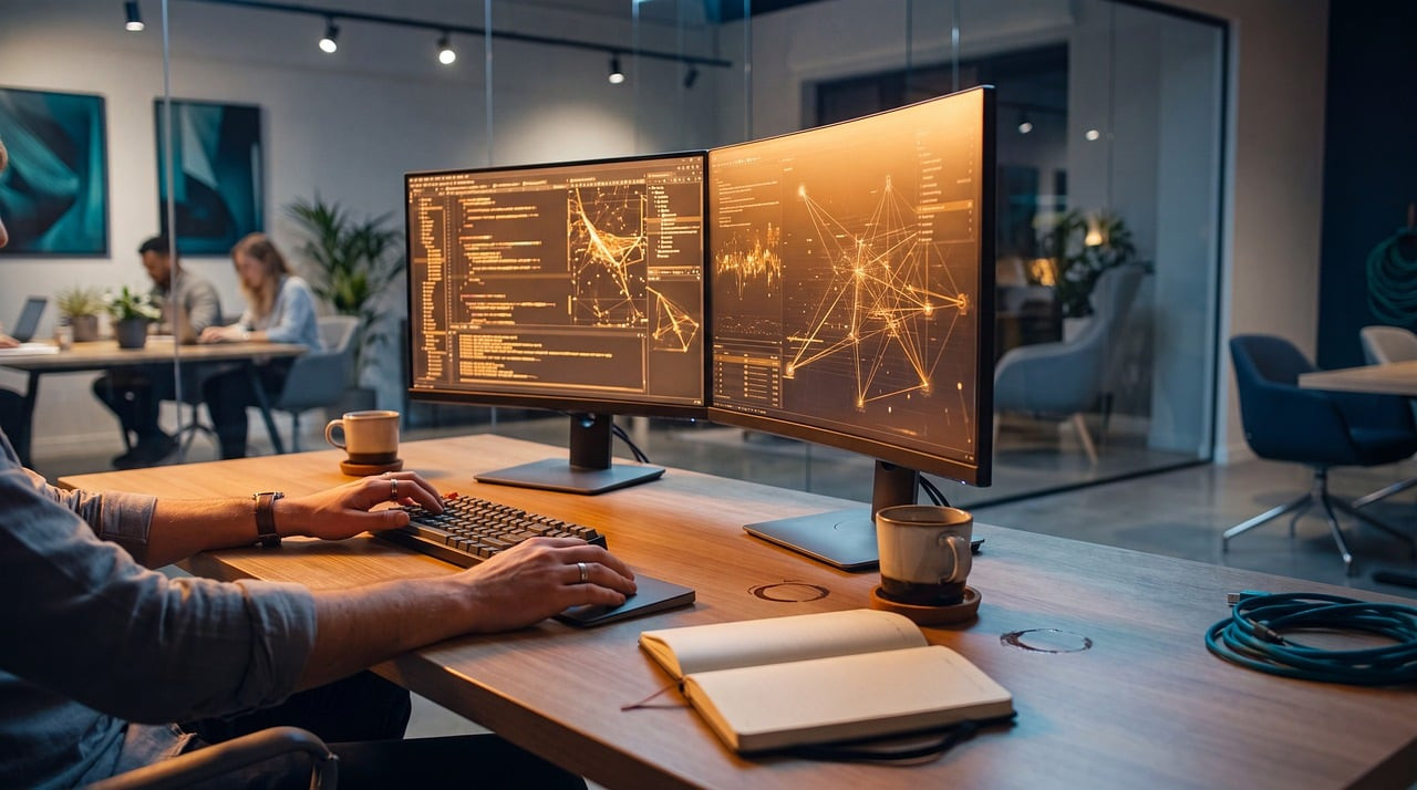 Representative image: programmers coding office