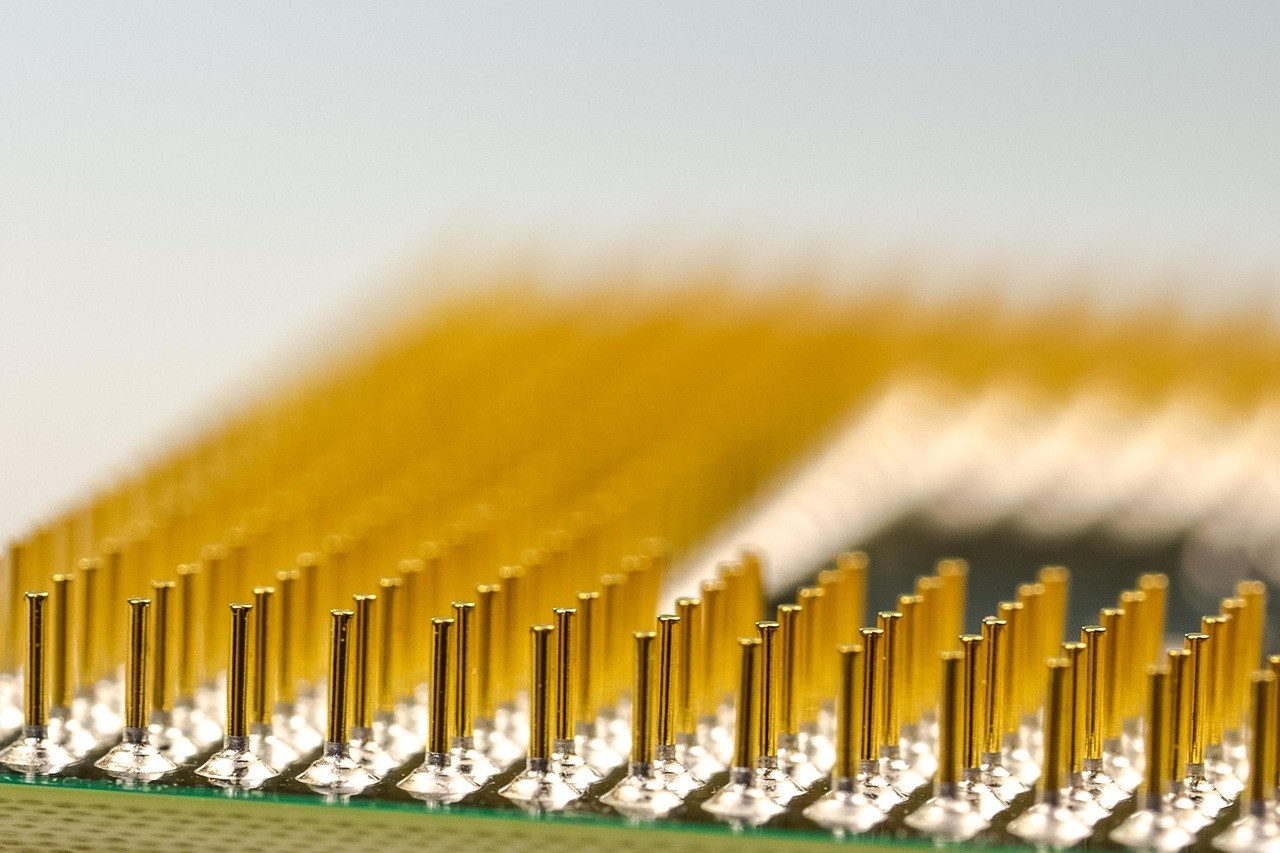 Representative image: silicon wafer microchip close up