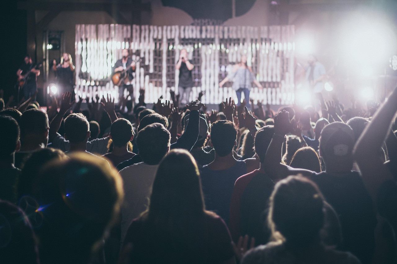 Representative image: concert stage lights