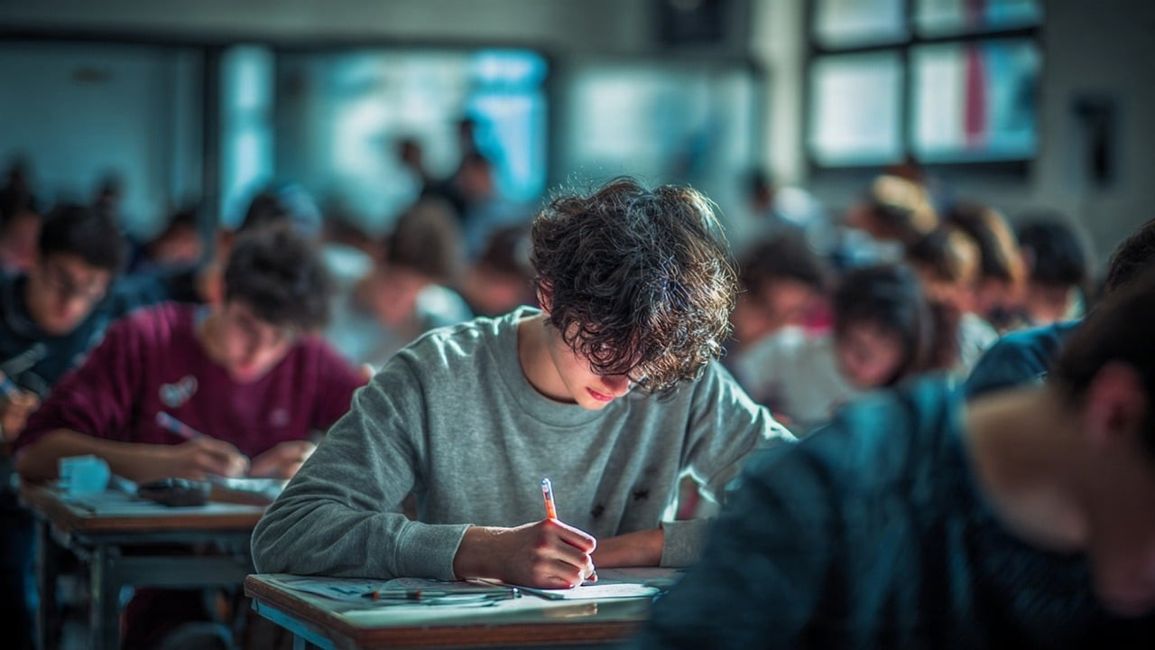 Representative image: students writing an exam