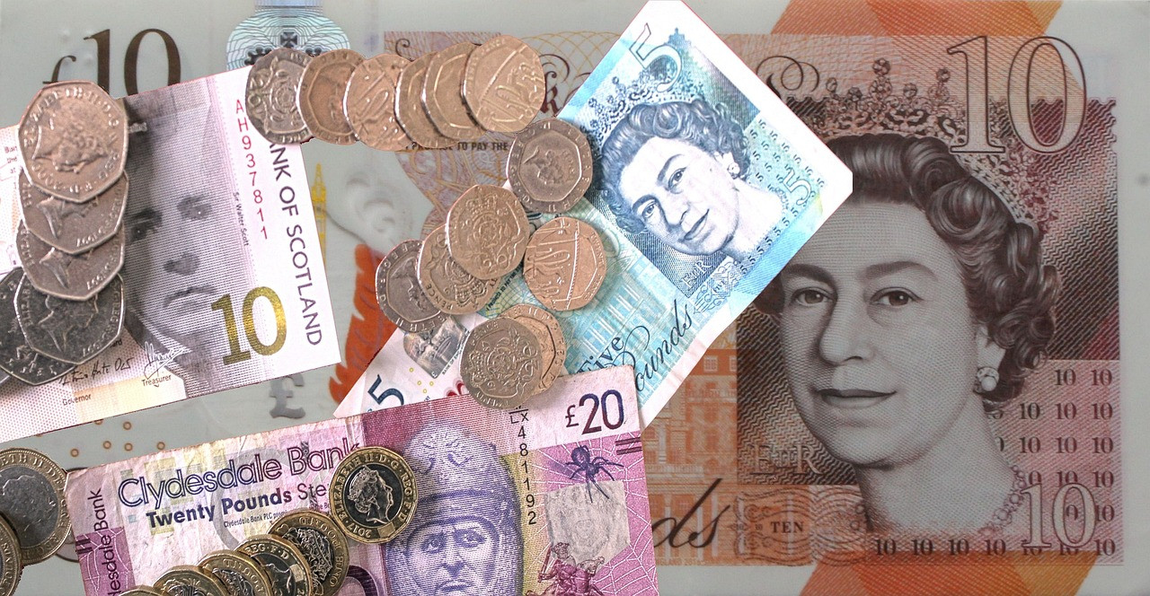 Representative image: british pound coins notes