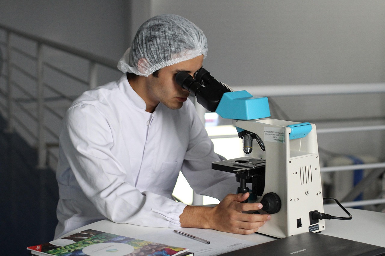 Representative image: scientist laboratory microscope