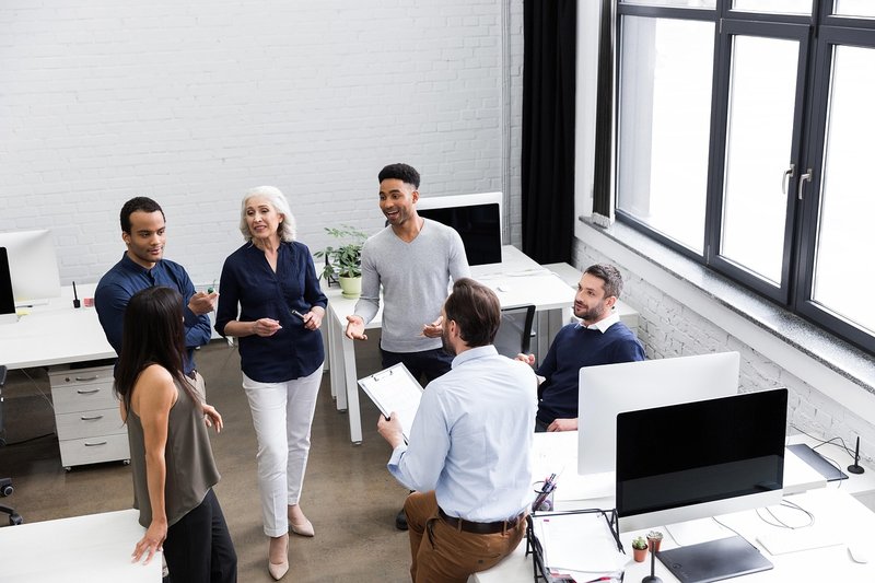 Representative image: startup team meeting office