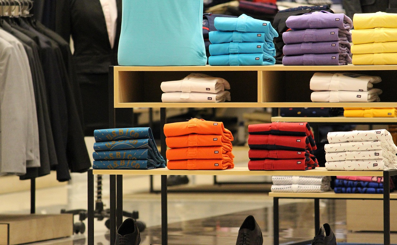 Representative image: folded t-shirts on store shelf