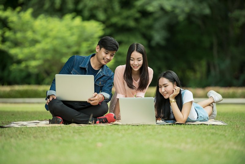 Representative image: students learning on laptops