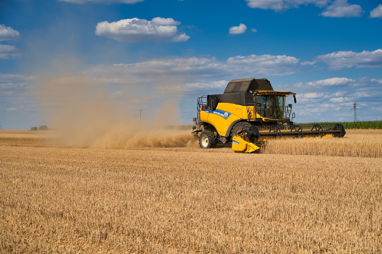 Representative image: combine harvester wheat field
