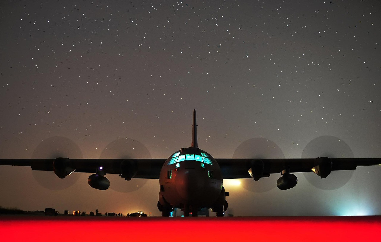 Representative image: military cargo aircraft runway