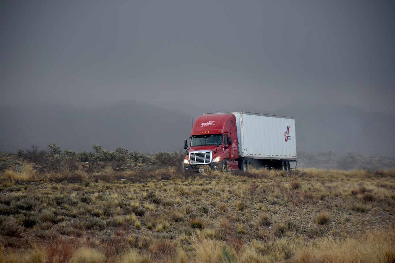 Representative image: semi truck on highway
