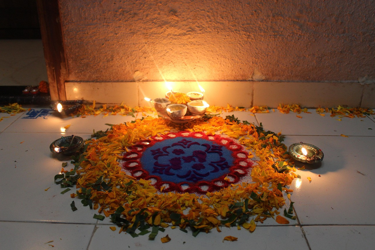 Representative image: colourful rangoli diwali