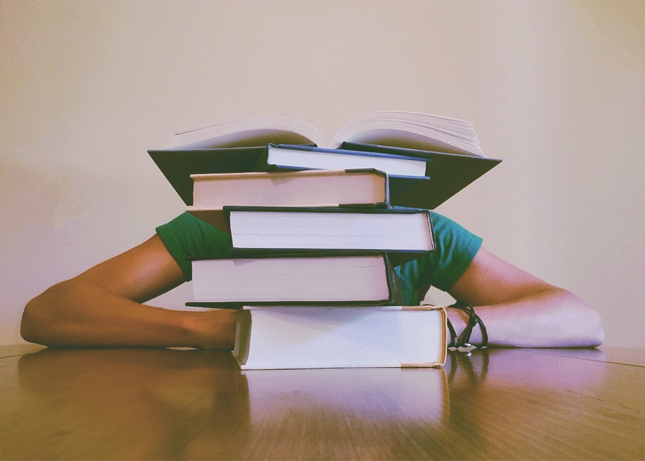 Representative image: university library study desk