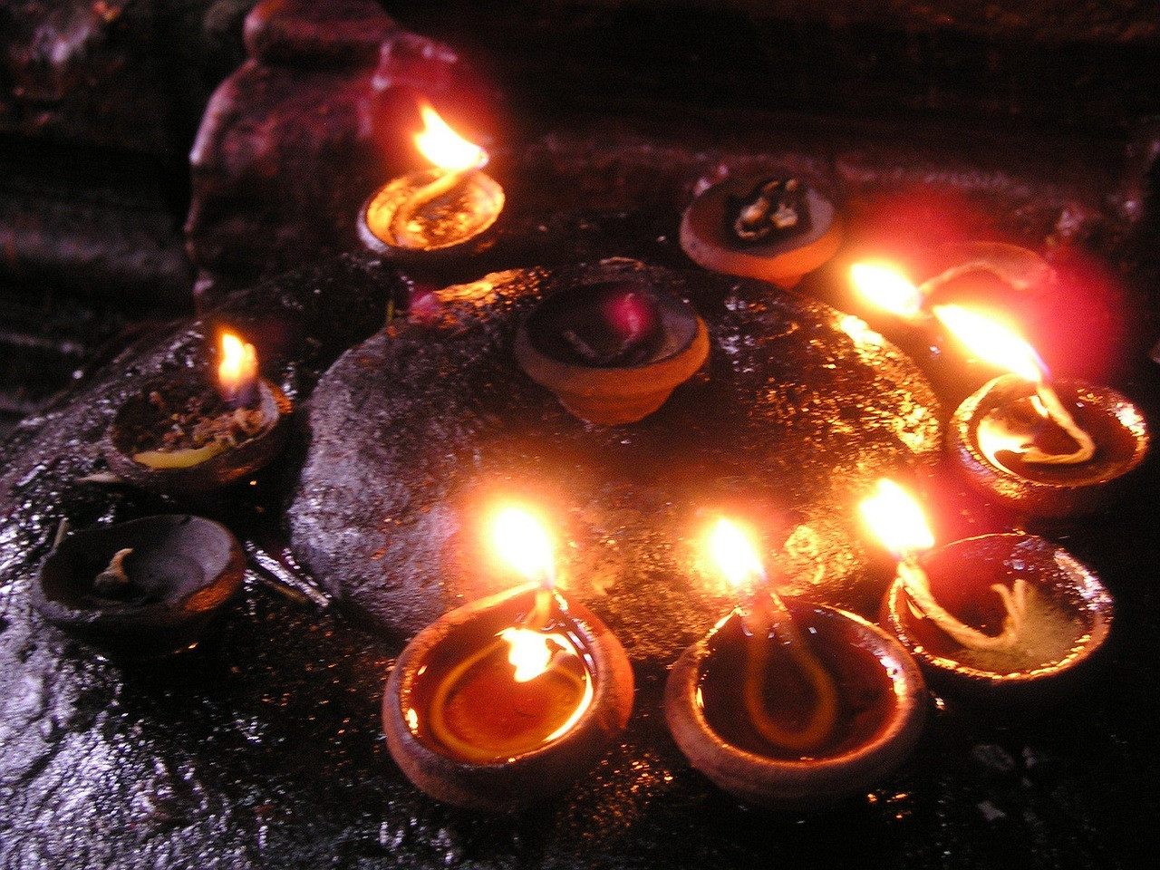 Representative image: oil lamps diya temple