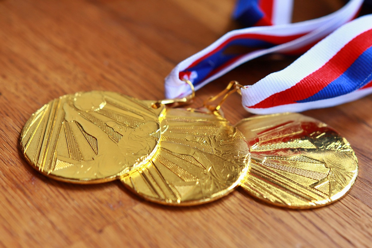 Representative image: gold medal ribbon
