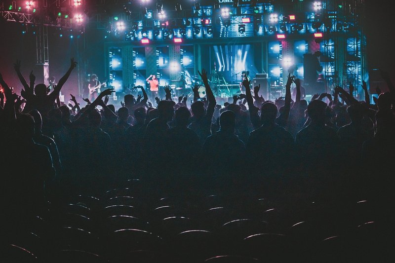 Representative image: concert crowd stage lights
